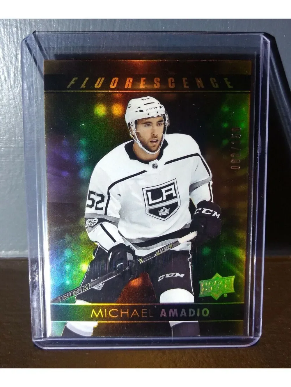 2017 Michael Amadio Upper Deck Fluorescence #F-18 Hockey Card #/150